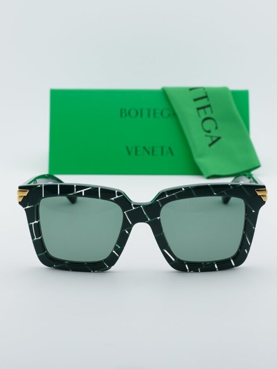 Bottega Veneta BV1005S 008 Square Sunglasses - Green main image 4